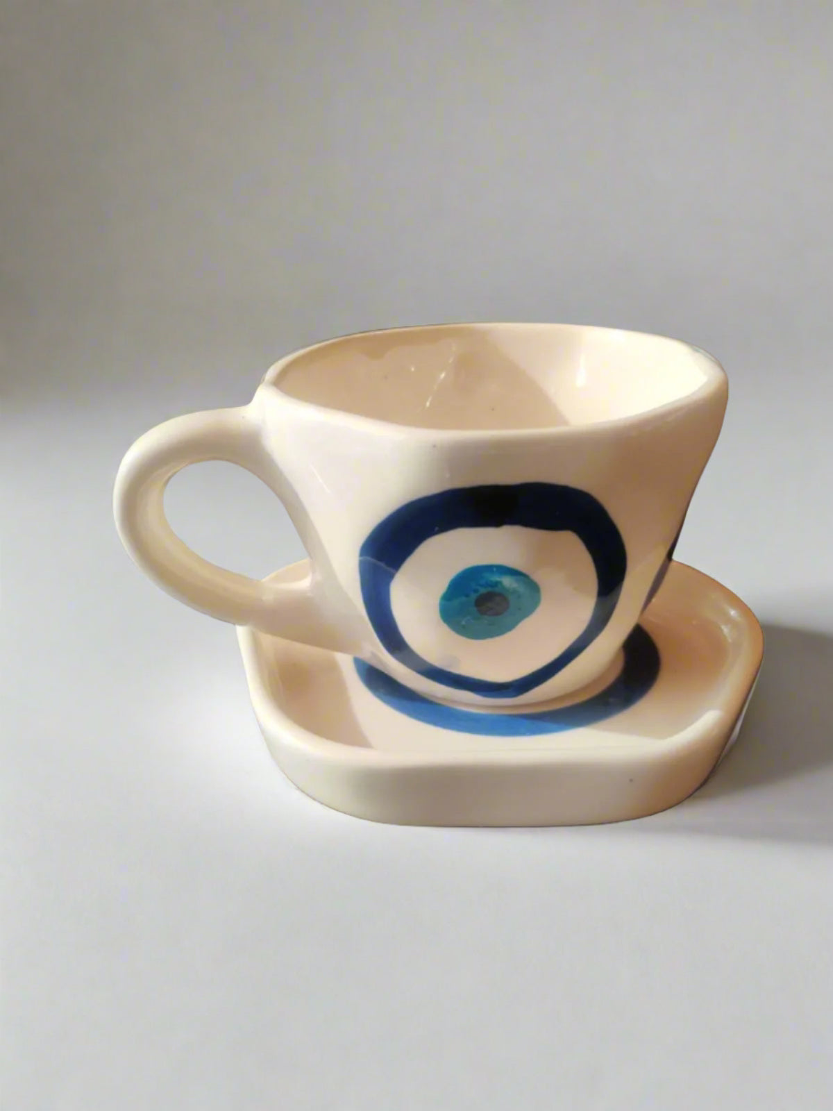 Evil Eye Cup and Saucer Set