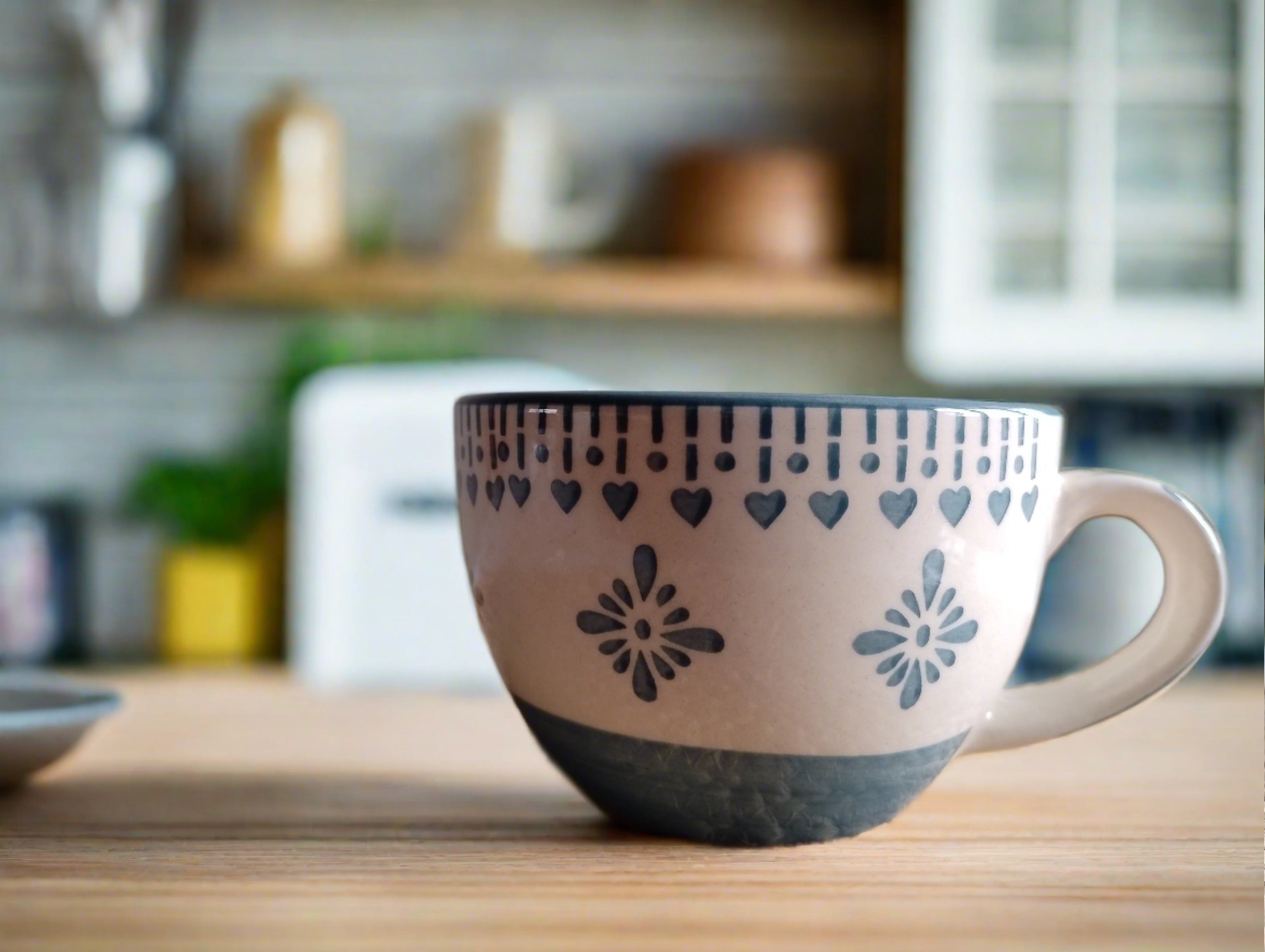 Cerulean Blue Hand Painted Mug (Pack of 2)