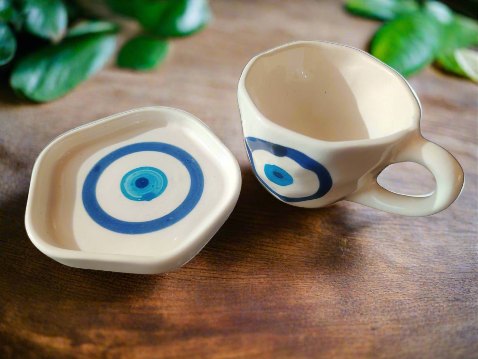 Evil Eye Cup and Saucer Set