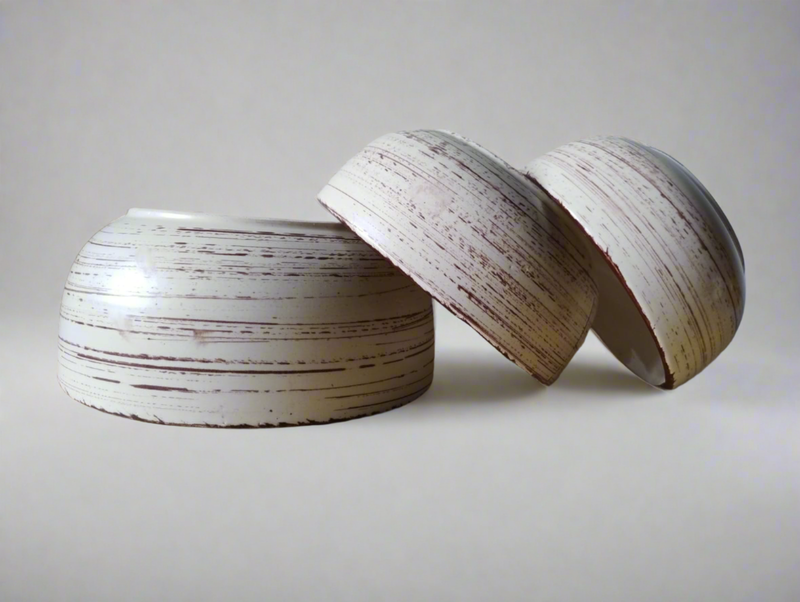 Ivory Rush Edge Bowl (Set of 3)