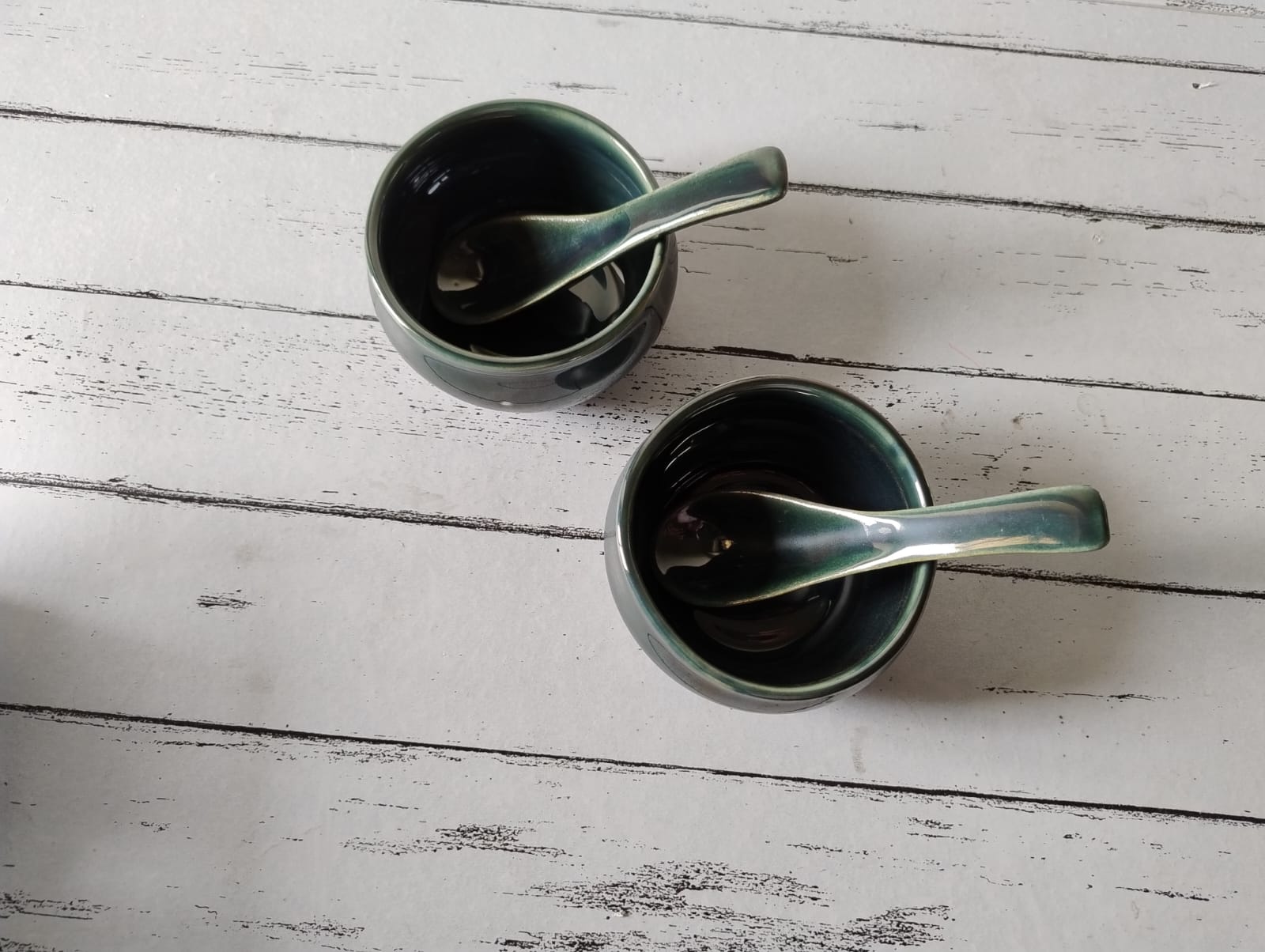 Green Soup Bowl and Spoon Set (Pack of 3 Bowl and Spoon Set)